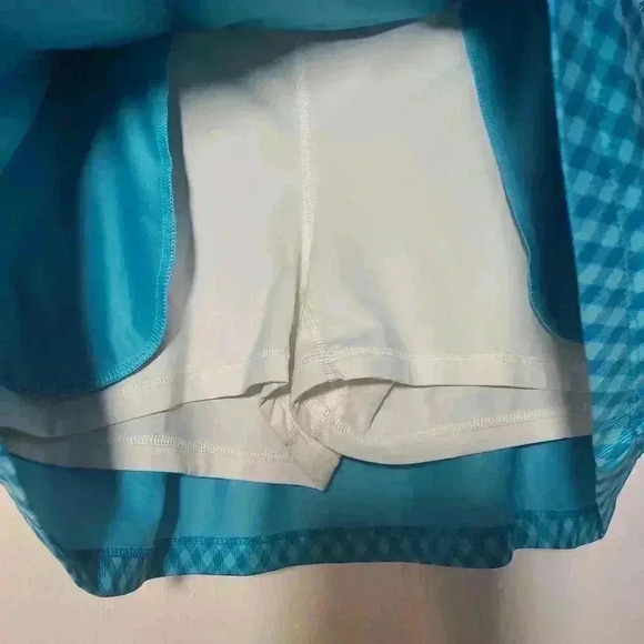 Nike Golf Tour Performance Dri-Fit Turquoise Gingham Sz L - Picture 7 of 7